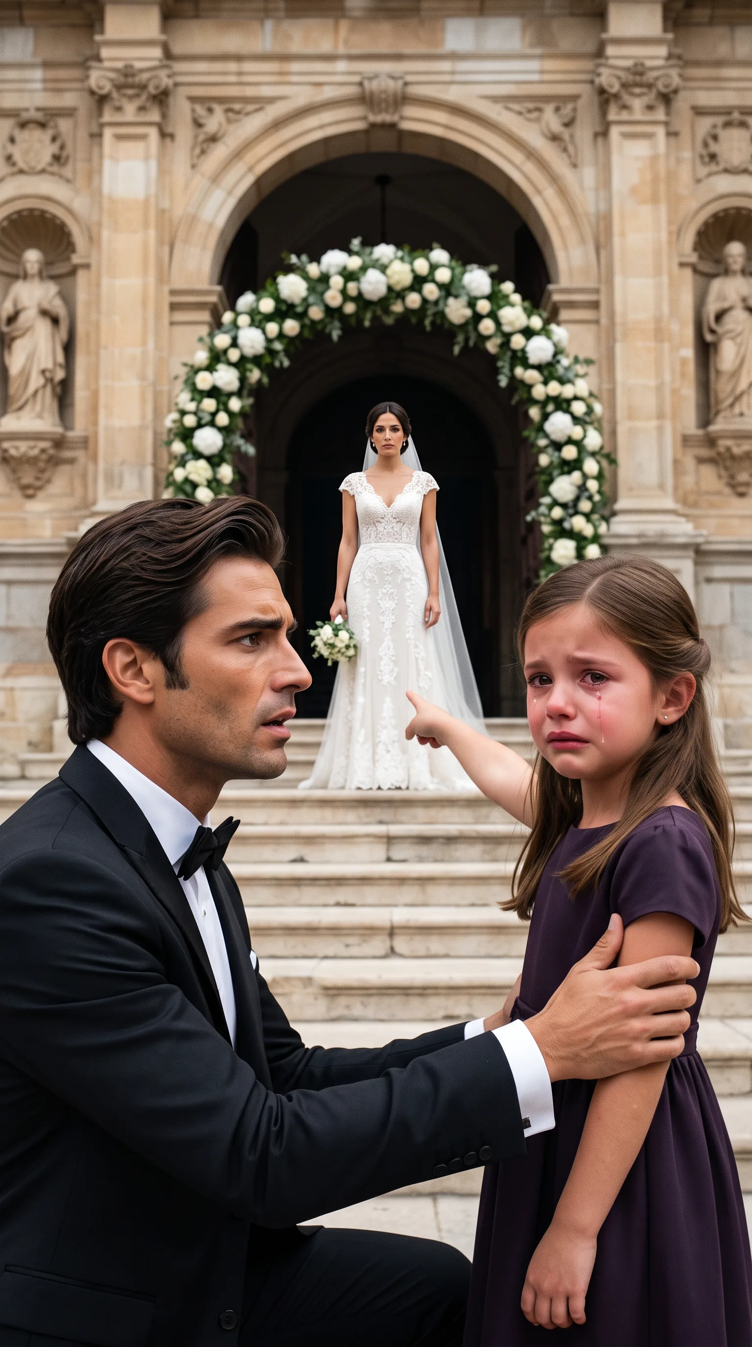 SU HIJA INTERRUMPIÓ LA BODA, SEÑALÓ A LA NOVIA Y LLORÓ: «PAPÁ… ES LA MUJER DE LA FOTO DE MAMÁ» — DANIEL PALIDECIÓ AL DESCUBRIR QUIÉN ERA REALMENTE CLARA