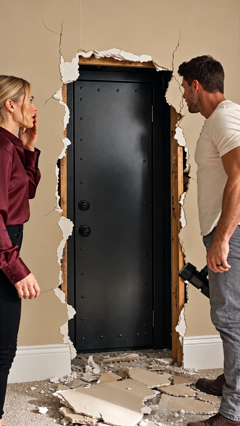 OUR 6-YEAR-OLD POINTED BEHIND THE WARDROBE AND SAID, “THERE’S A DOOR”… THEN SHE WHISPERED, “SHE TOLD ME NOT TO OPEN IT”