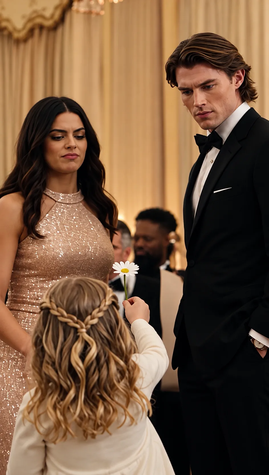 A LITTLE GIRL BROUGHT HIM A PAPER FLOWER AT HIS GALA… THEN HIS FATHER WHISPERED, “ASK YOURSELF WHY SHE HAS HER MOTHER’S LAST NAME”
