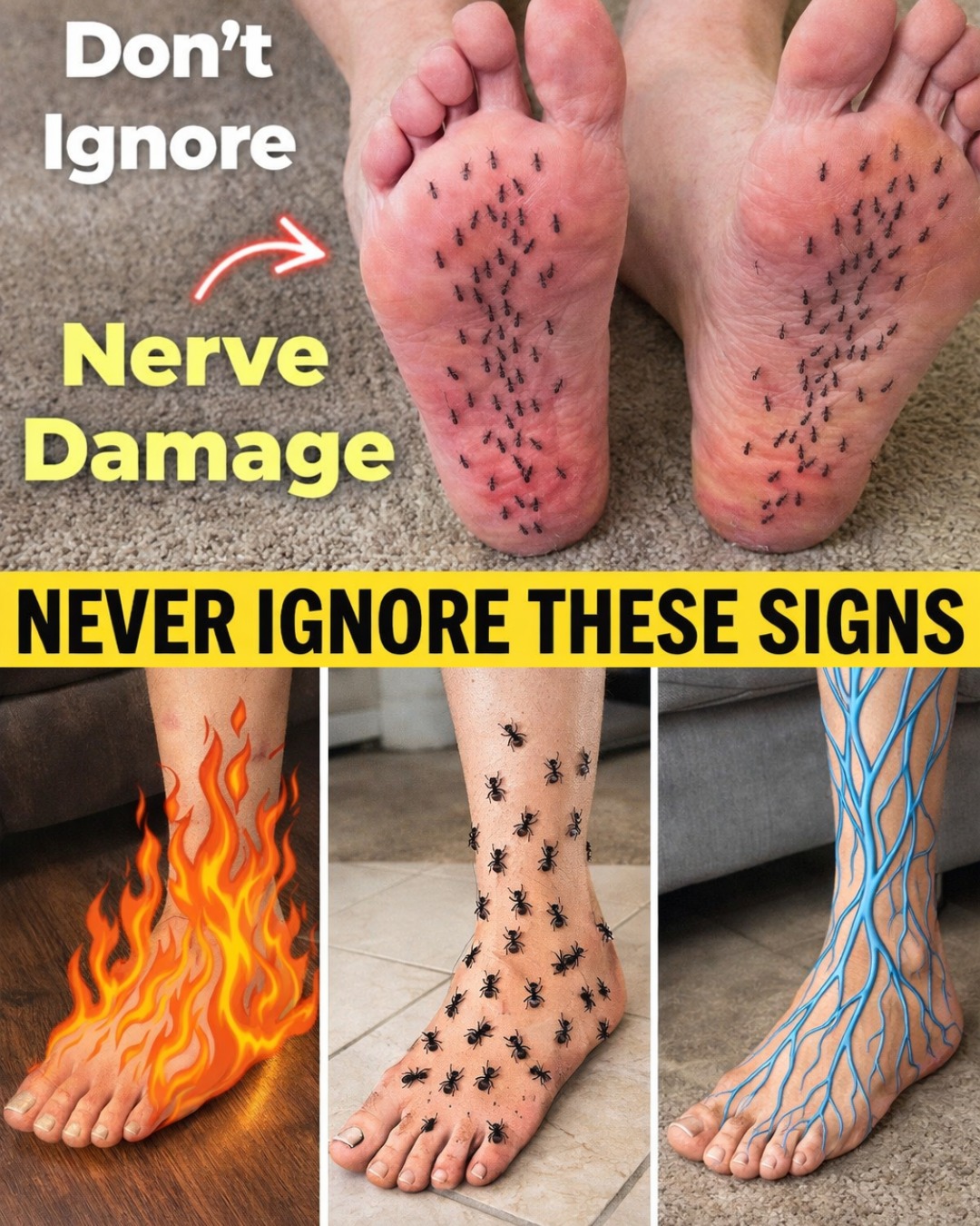 15 Early Warning Signs of Nerve Damage in Your Feet and Legs You Should Never Ignore