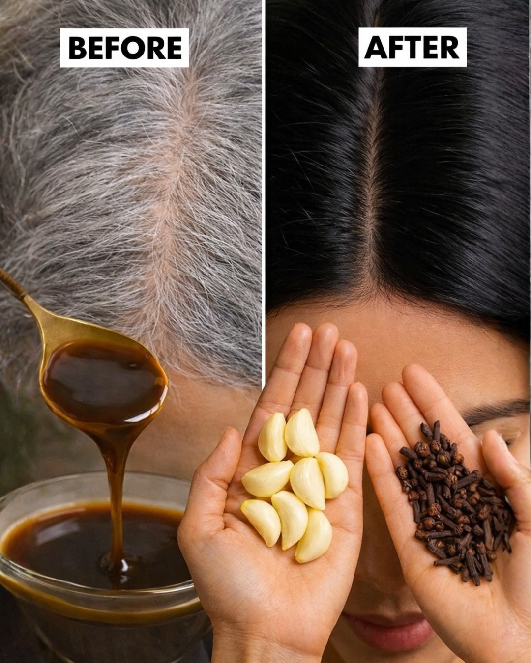 Stop hair loss naturally with this Garlic and Clove remedy.