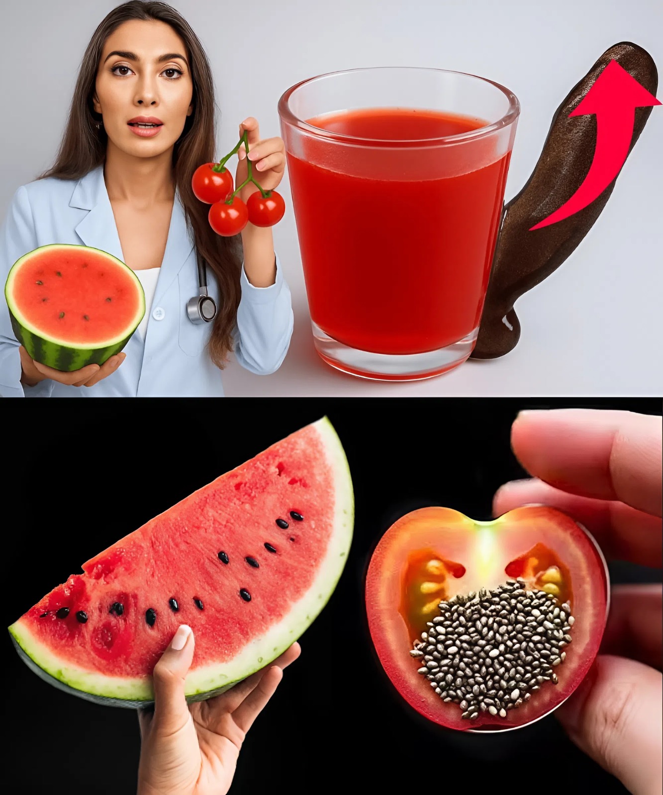 Natural 6-Hour Energy Boost: The Power of Watermelon & Tomato Juice 🍉🍅