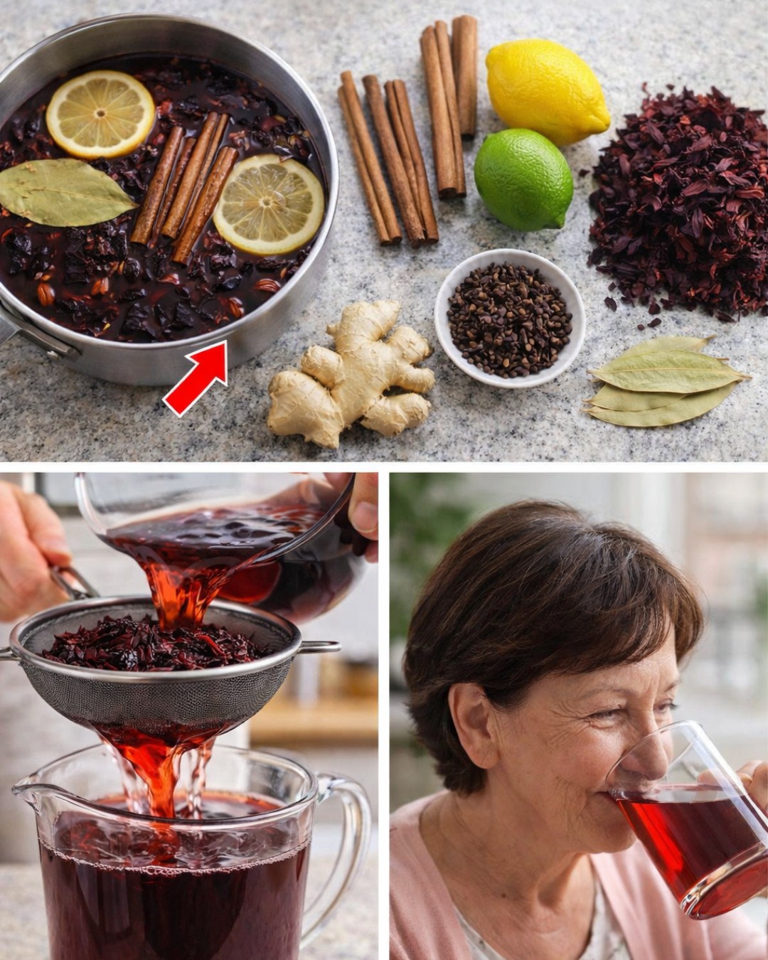 Discover the Comforting Ritual of Spiced Hibiscus Tea with Ginger Cinnamon Cloves and Lemon