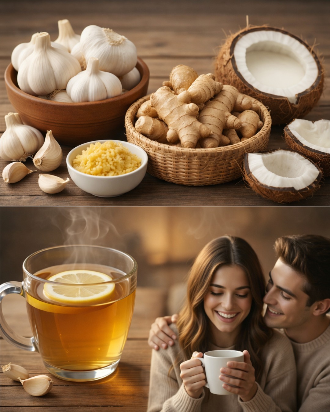 Coconut Water, Garlic & Ginger Blend: A Traditional Vitality Tonic (Use in Moderation)
