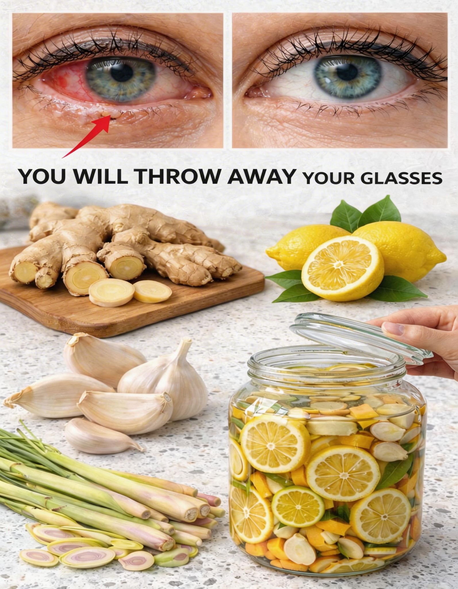 How to Make a Simple Homemade Ginger, Lemon, Garlic and Lemongrass Infusion to Support Daily Eye Wellness