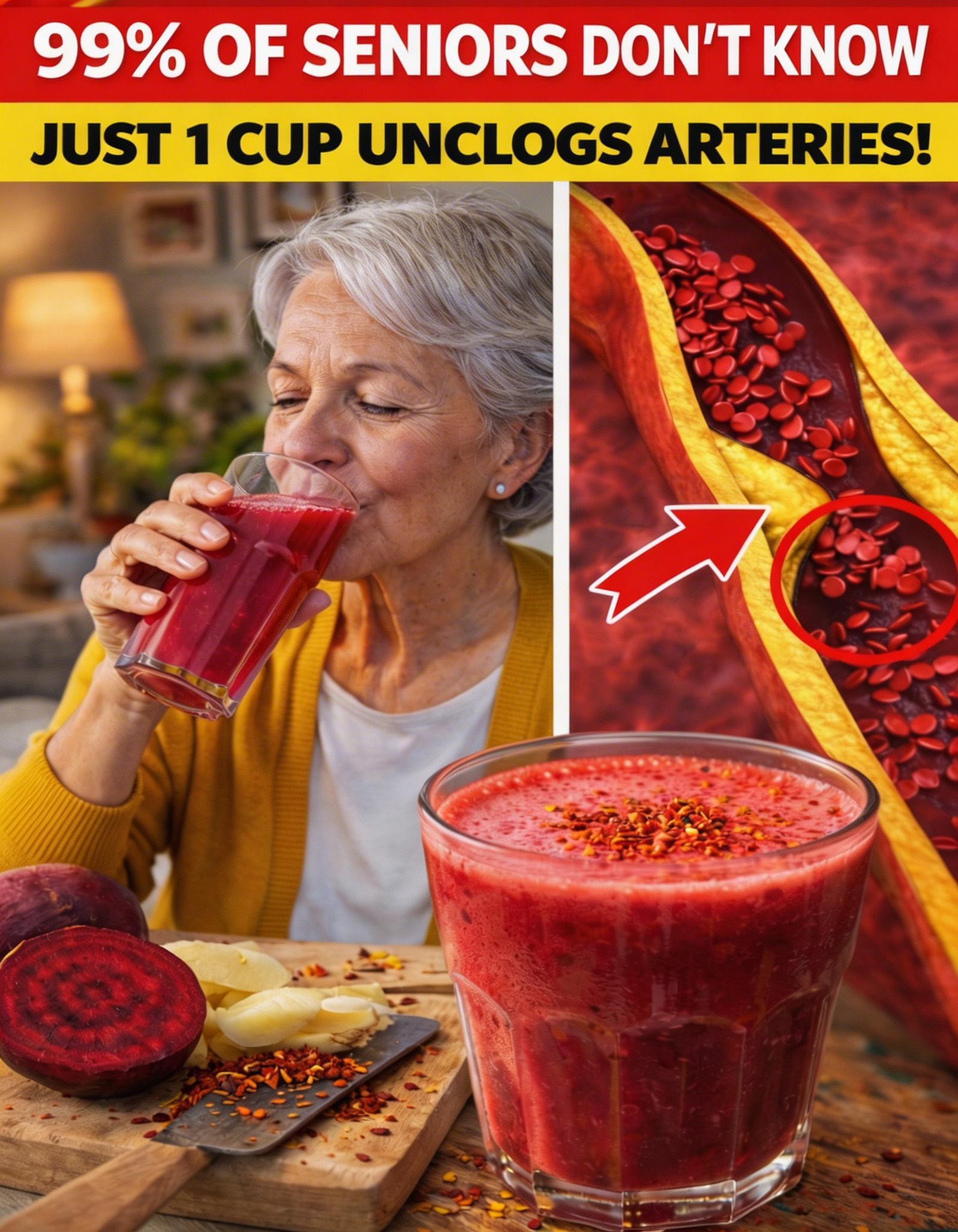 Discover How Seniors Can Make This Easy 1-Cup Beetroot and Ginger Drink to Support Healthy Circulation