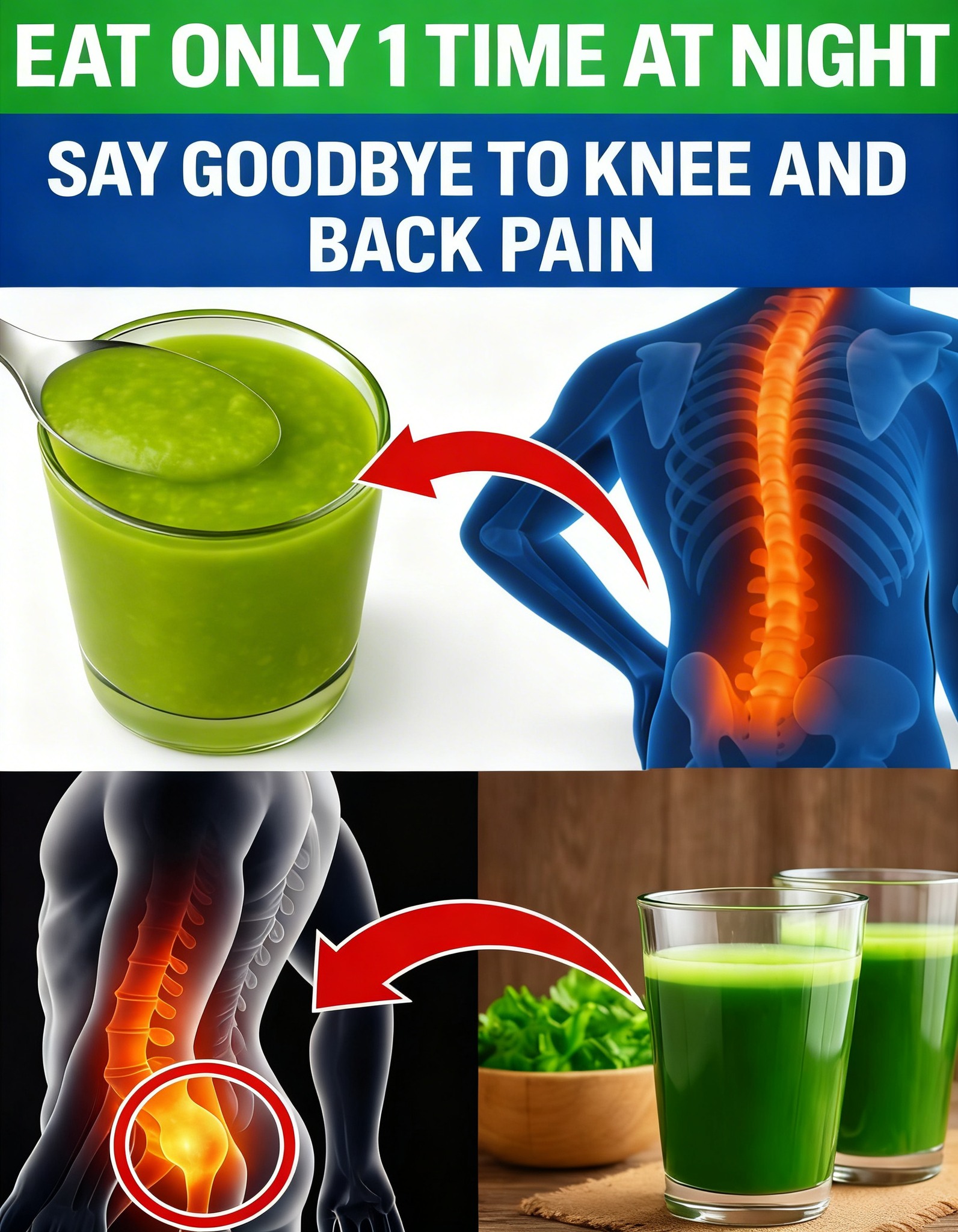 Seniors, Drink 1 Glass Before Bed — You’ll Wake Up Without Knee or Back Pain!(It Really Works!)
