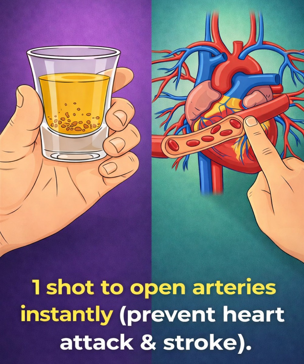 1 Shot helps arteries instantly, preventing heart attack & stroke
