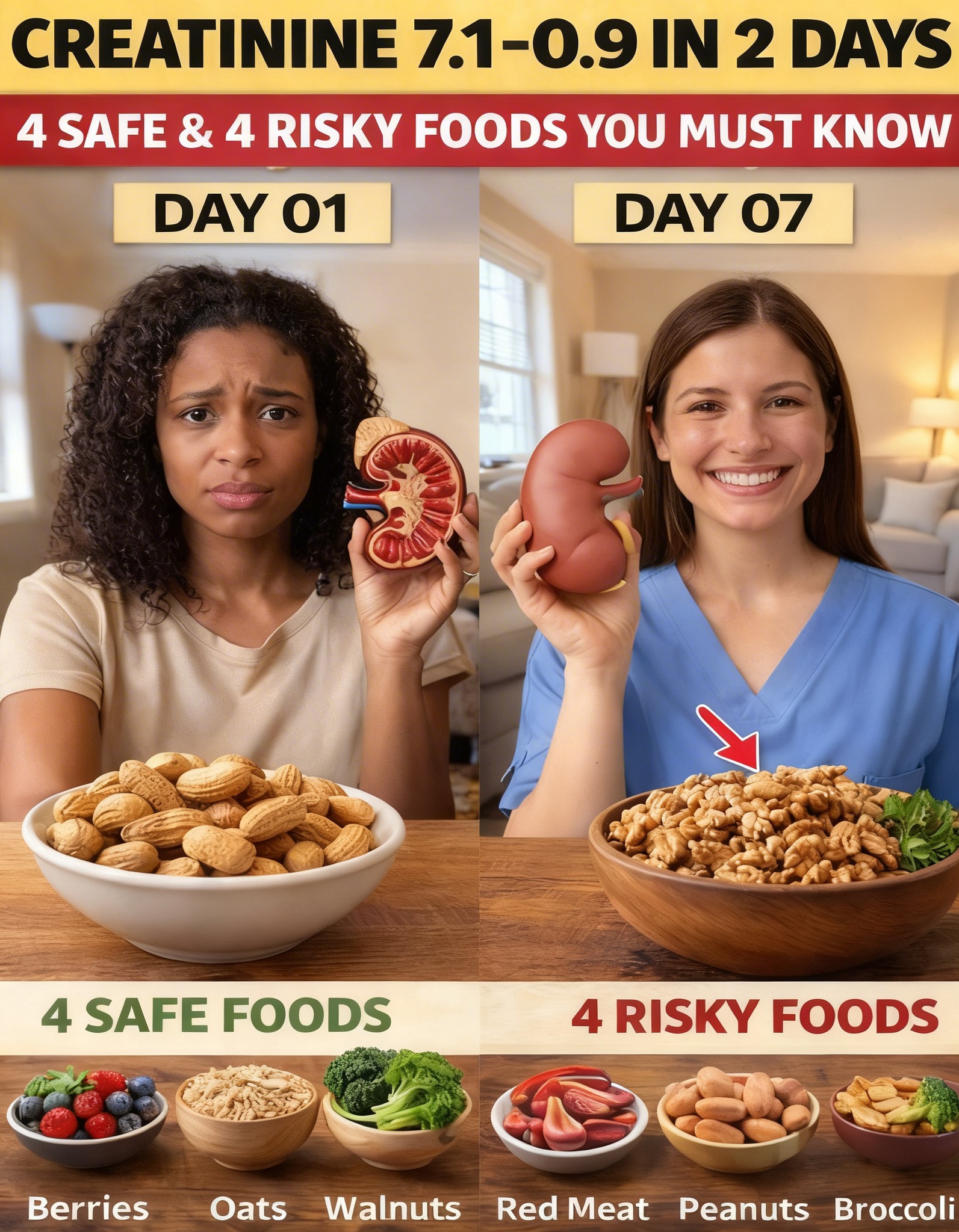 Creatinine levels dropped from 7.1 to 0.9 in 2 days! 4 healthy fats for kidney health and 4 potentially risky fats you should know about