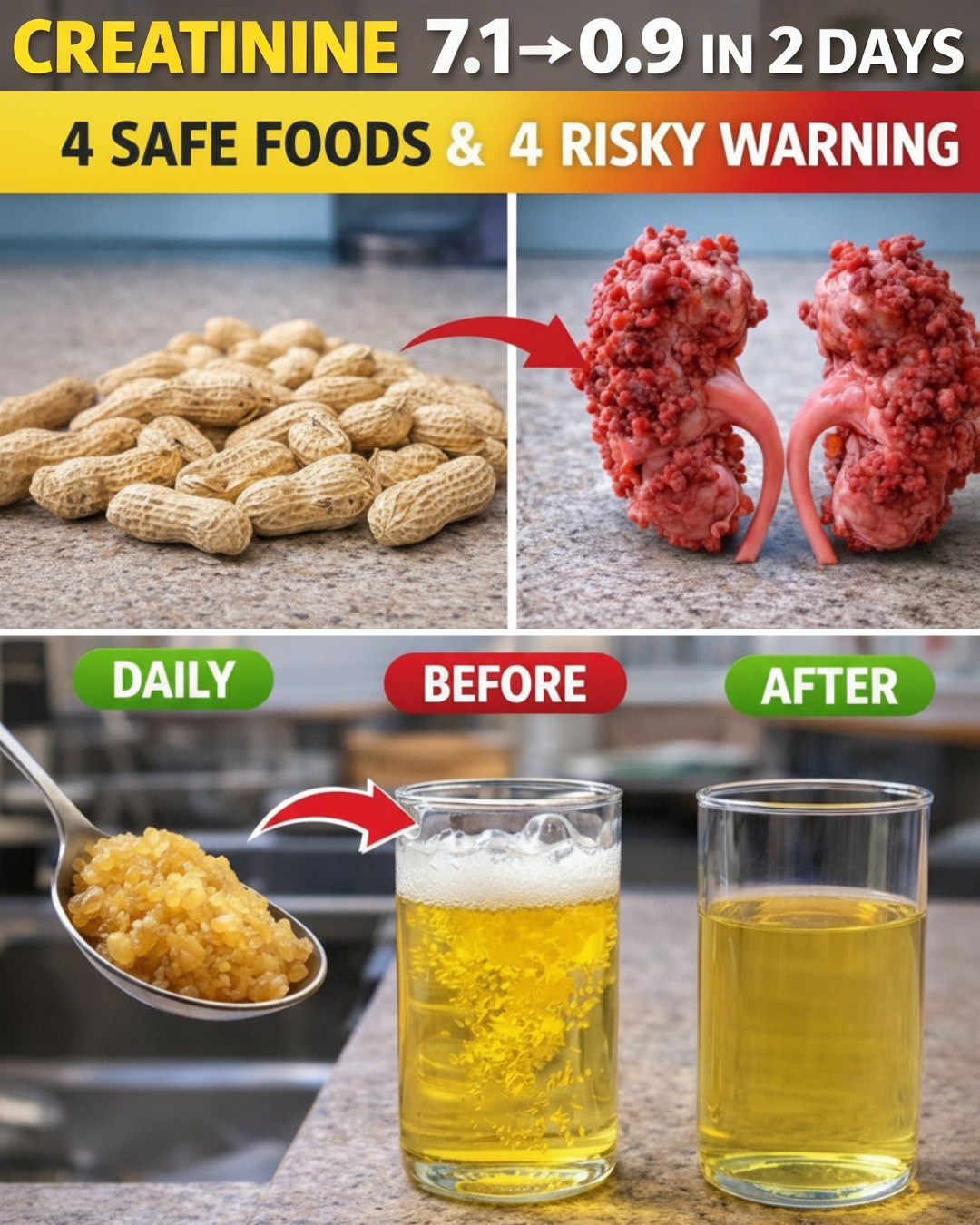 From 7.1 to 0.9 Creatinine in just 2 days! Discover the 4 healthy fats your kidneys love and the 4 risky ones you must avoid