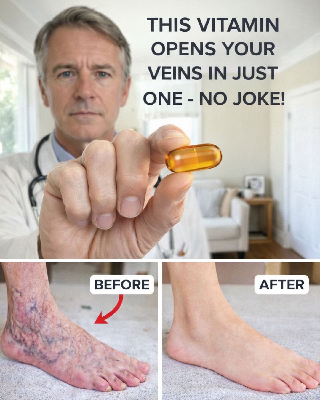 The Viral Claim: Can One Vitamin Really “Open” Your Veins in Just One Dose for Better Leg Circulation?