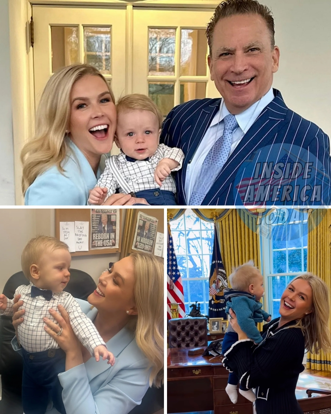 A surprise visit: Press Secretary Karoline Leavitt shares new photos with husband and baby boy at work