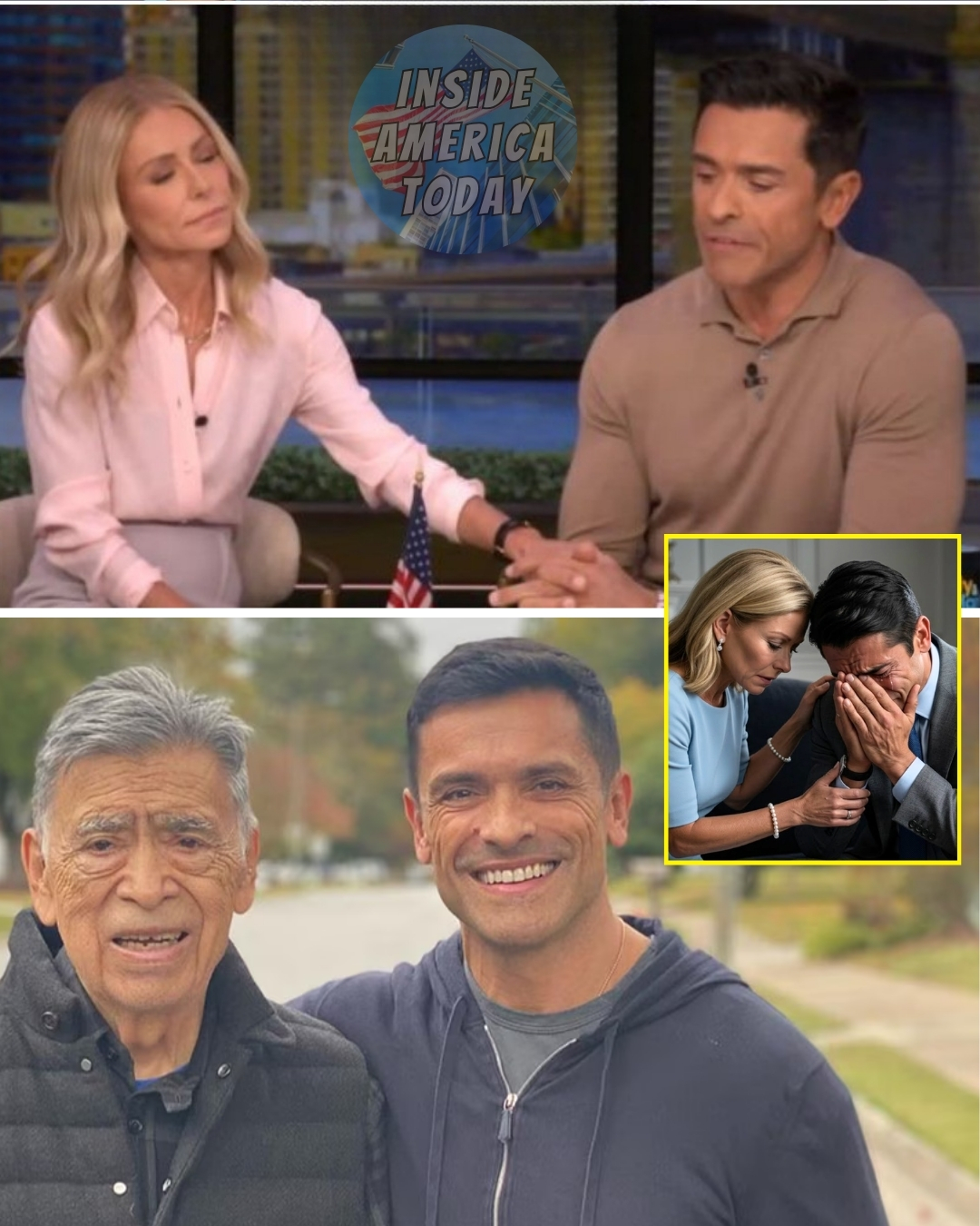 Kelly Supports Mark Consuelos as He Shares the Devastating News of His Father’s Passing on LIVE, Turning a Routine Broadcast Into an Emotional Moment That Leaves Viewers Heartbroken. What Begins as a Normal Segment Quickly Becomes a Raw and Personal Revelation, as He Opens Up About Loss While Fighting Back Emotion On Air. Now Fans Are Deeply Moved by the Couple’s Strength and Unity, as This Powerful Moment Spreads Across Social Media.