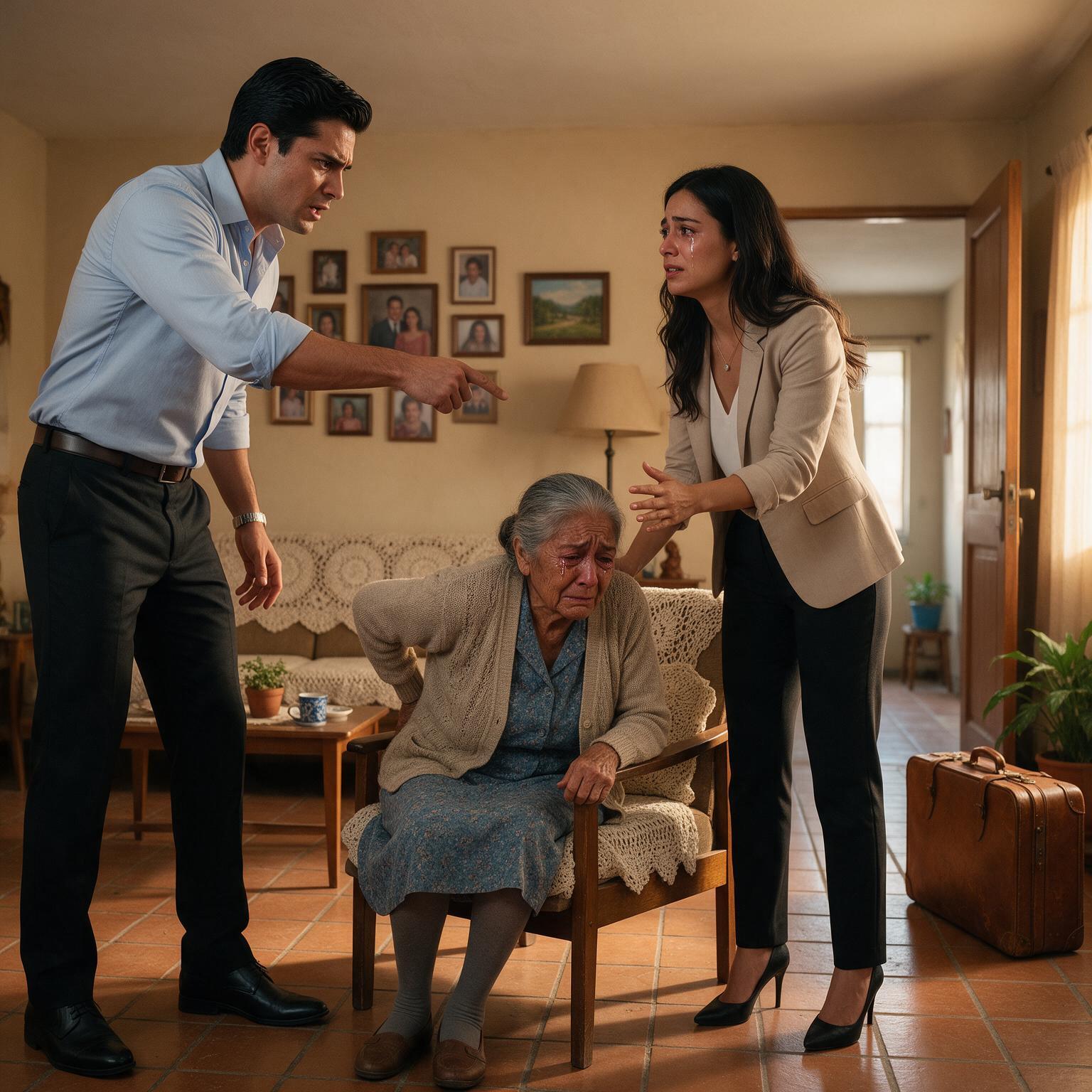 ADRIÁN LLEVÓ A SU MADRE PARA CONVERTIRLA EN SIRVIENTA… PERO CUANDO CAMILA SEÑALÓ LA MALETA Y DIJO «ESA ES TUYA», ÉL DESCUBRIÓ QUIÉN ERA LA VERDADERA DUEÑA DE LA CASA