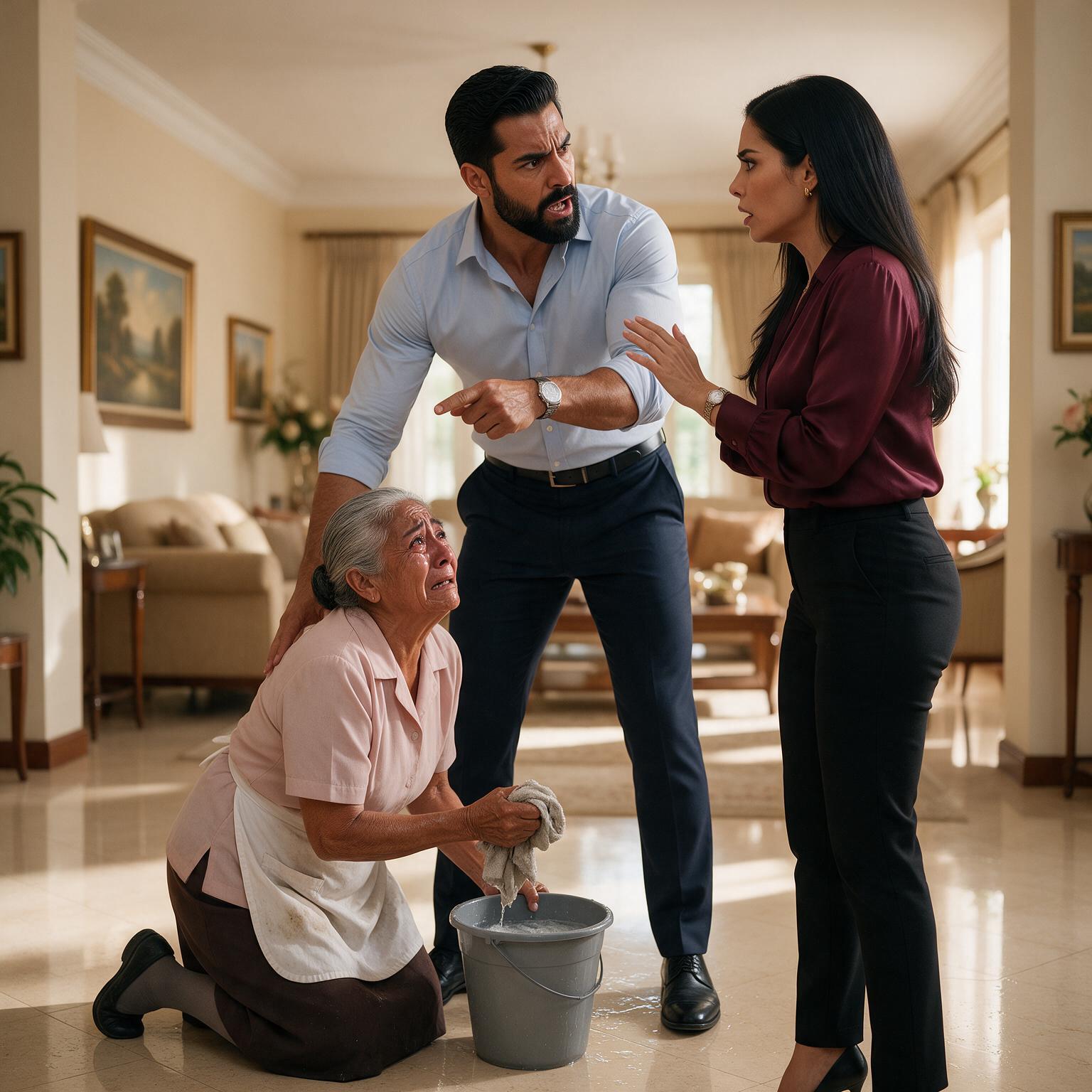 ÁLVARO OBLIGÓ A SU MADRE ANCIANA A LIMPIAR EL SUELO DE RODILLAS… PERO CUANDO CLAUDIA DIJO «LA CASA ESTÁ A SU NOMBRE», EL MALETÍN QUE ÉL ESCONDÍA REVELÓ UNA TRAICIÓN IMPERDONABLE