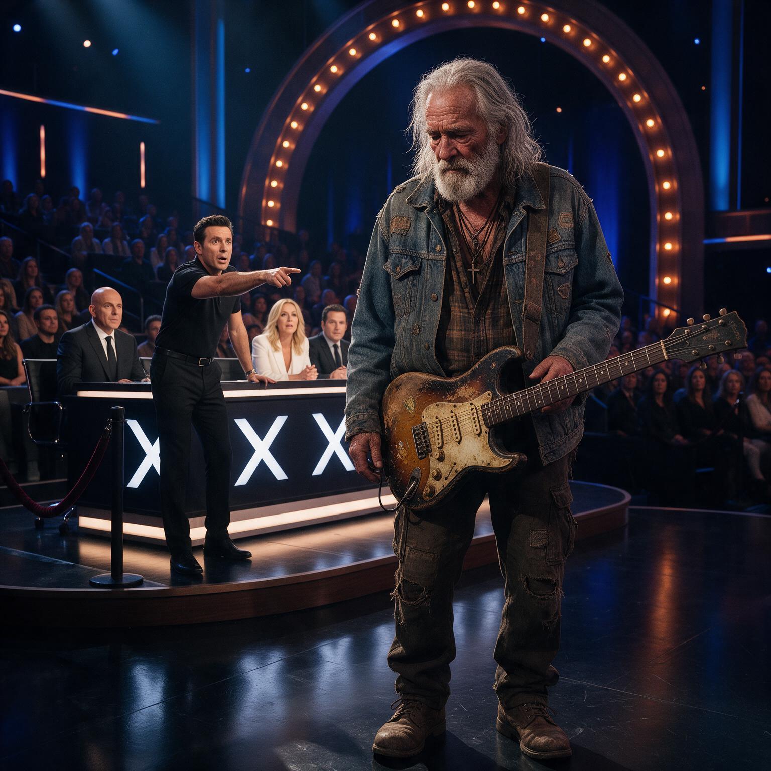 SE RIERON DEL ANCIANO Y DE SU GUITARRA ROTA… PERO CUANDO TOMÁS TOCÓ LA PRIMERA NOTA, UNO DE LOS JUECES SE LEVANTÓ Y SUSURRÓ: «NO PUEDE SER ÉL»