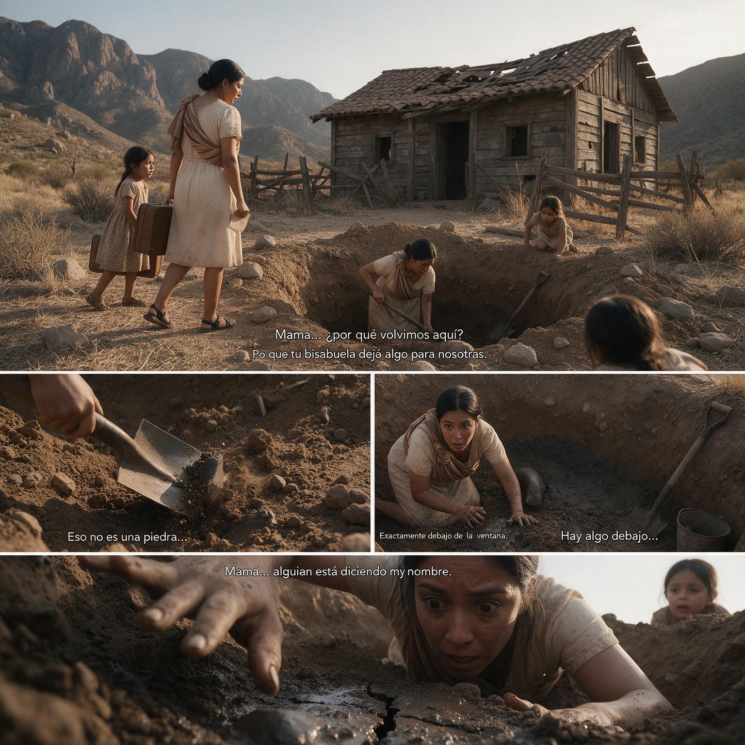 ELENA ENCONTRÓ UN ROSTRO ENTERRADO JUNTO A LA CASA ABANDONADA… PERO CUANDO EL BARRO EMPEZÓ A RESPIRAR Y CLARA GRITÓ «¡PAPÁ!», LA PUERTA SE ABRIÓ DESDE DENTRO
