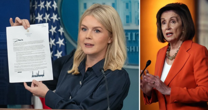 Leavitt Slams Pelosi Over Stock Trades As Trump, Hawley Reconcile On Ban Effort
