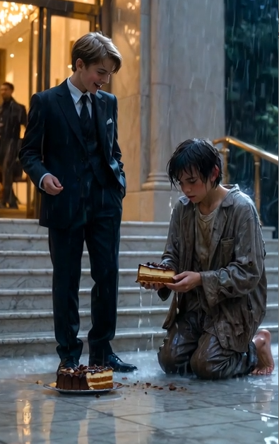 A rich family mocked a soaked little boy outside a luxury hotel… until they discovered he owned the entire building.
