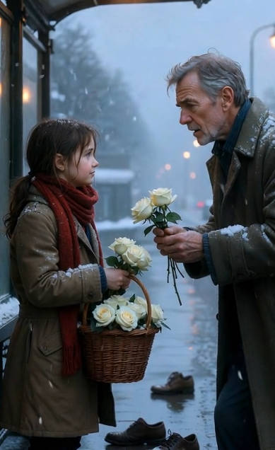 A little girl sold flowers in the snow every night… but the heartbreaking reason made a stranger change her life forever.