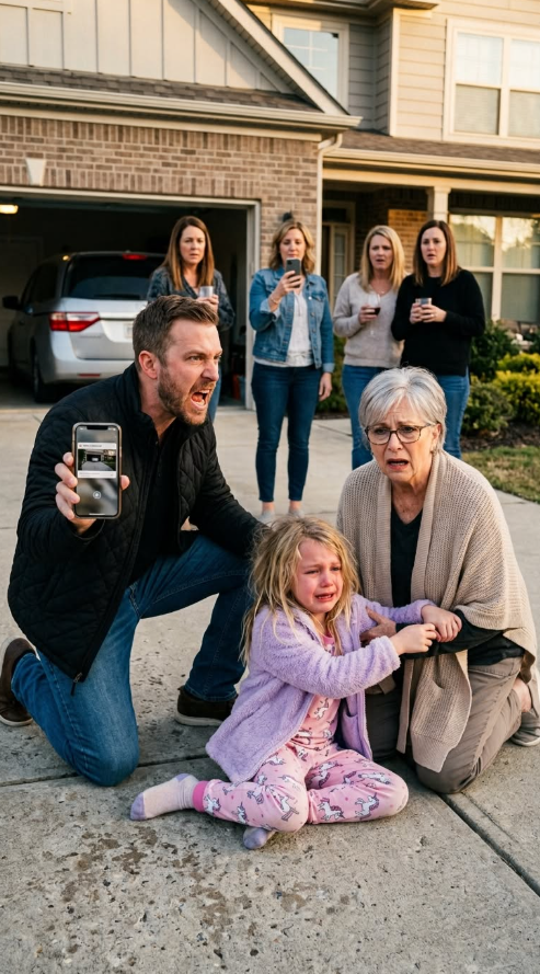 My doorbell camera alerted me at 30,000 feet. I opened the footage and saw my mother-in-law dragging my daughter across the driveway by her hair while my wife filmed and smiled. Her three sisters were pouring something on her
