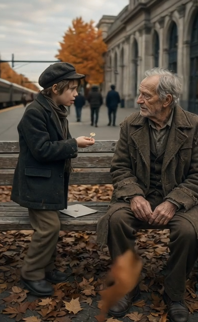 The Newspaper Boy and the Millionaire on the Bench