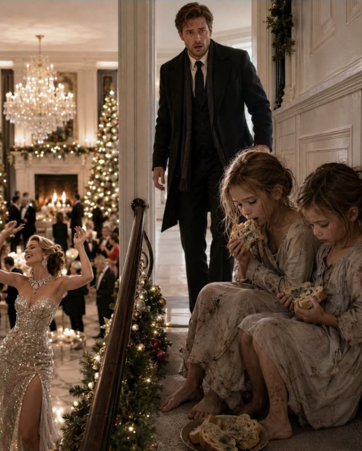 The Millionaire Came Home on Christmas Eve and Found His Four Little Daughters Eating Moldy Bread While His New Wife Danced Downstairs Covered in Diamonds  "If they're hungry, they should learn how to look beautiful while they're suffering!"