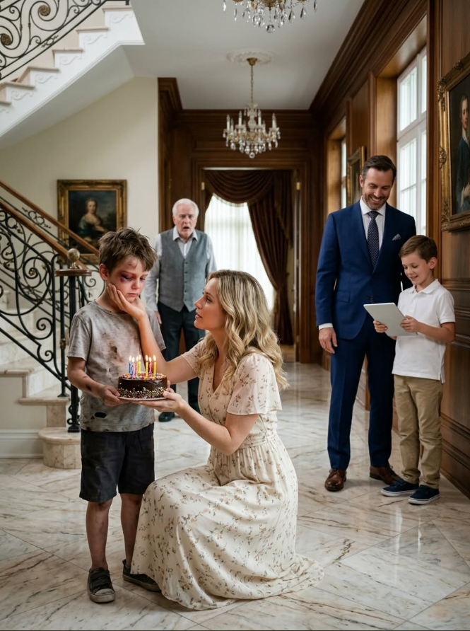 My Husband Slapped Our Seven-Year-Old for Asking for a Cheap Birthday Cake—The Next Day, My Father Saw the Bruise and Said, “Tomorrow, You’ll Lose Everything”