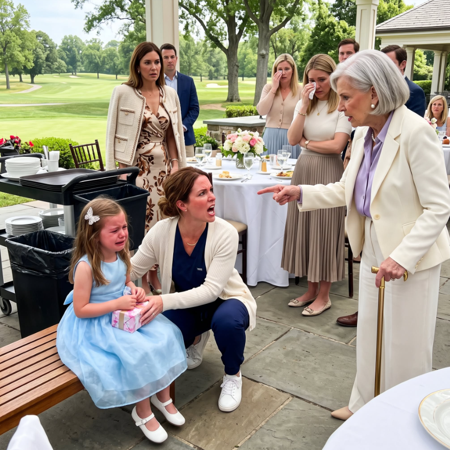 MY SEVEN-YEAR-OLD WAS SEATED BESIDE THE GARBAGE BECAUSE HER MOTHER WAS “ONLY A NURSE”—THEN THE FAMILY MATRIARCH REVEALED WHO WOULD INHERIT EVERYTHING