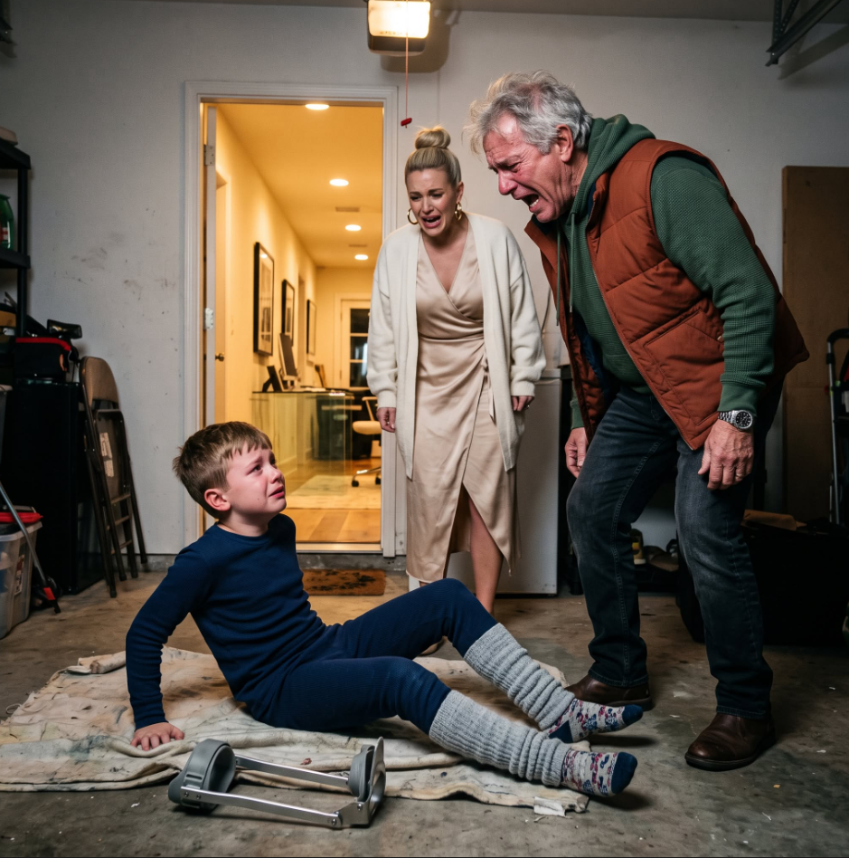 MY DISABLED GRANDSON WAS MADE TO SLEEP IN A FREEZING GARAGE—SEVEN DAYS LATER, HIS STEPMOTHER LOST EVERYTHING