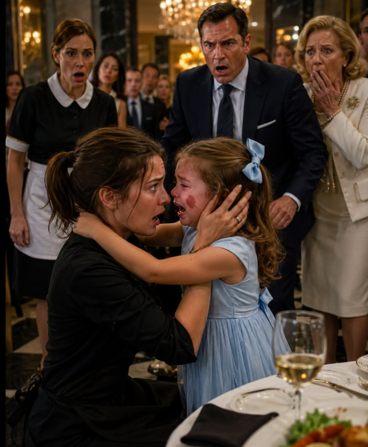 The little girl hadn't spoken a single word in three years. Then, in the middle of a crowded Chicago restaurant, she broke free from her nanny, ran straight toward me, threw her arms around my waist, and screamed one word that stopped every conversation in the room: “Mama!”