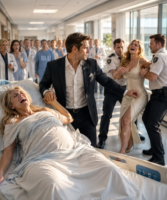 the billionaire ignored his wife in labor for his mistress, then security dragged the other woman out while the whole hospital watched