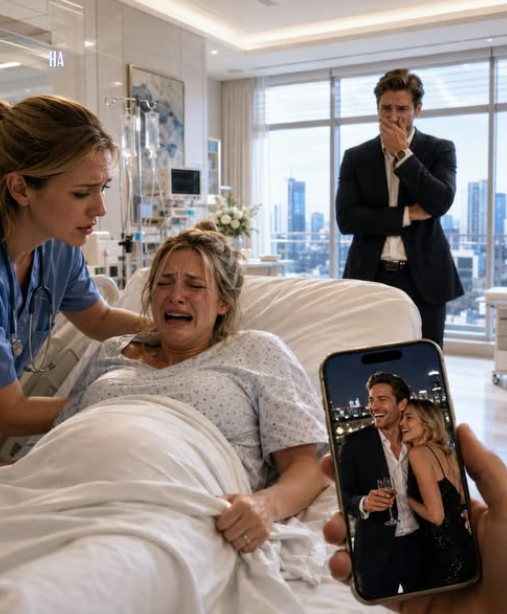 The millionaire thought his wife’s labor could wait until the internet showed the world where he really was  Adrien Holloway raised a glass of champagne under the gold lights of a Manhattan marina while, forty miles away, his wife screamed his name in a hospital room and brought their son into the world without him.
