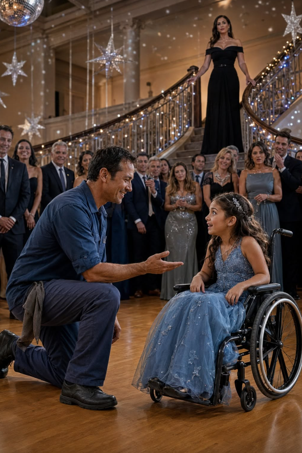 THE SINGLE-DAD JANITOR DANCED WITH A GIRL IN A WHEELCHAIR—HE HAD NO IDEA HER BILLIONAIRE MOTHER WAS WATCHING