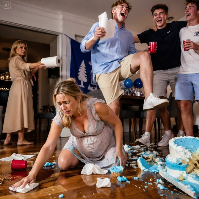 "I was on my knees, 8 months pregnant, cleaning blue frosting off my own floor while my family cheered for my brother’s Stanford acceptance. They completely hijacked my baby shower and turned it into his party, but they didn't know I had a 30-day eviction notice already waiting for them.