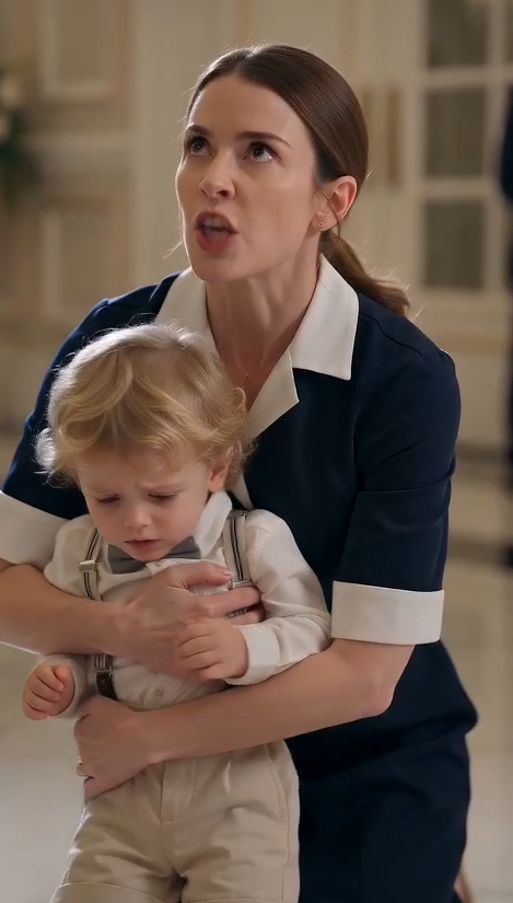 The entire wedding ballroom went silent when a wealthy woman raised her hand and slapped a poor little boy in front of hundreds of guests.