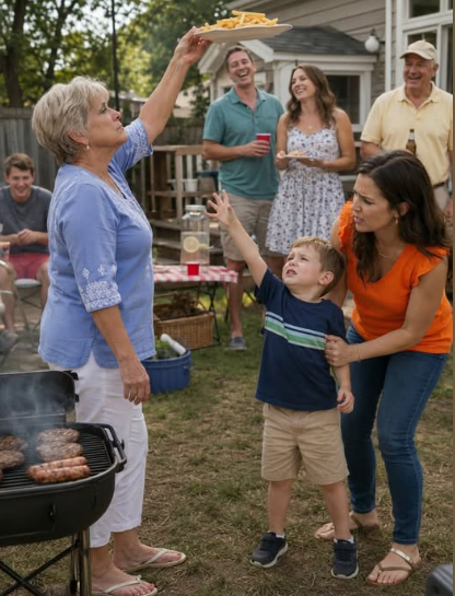 AT OUR FAMILY BARBECUE, MY FOUR-YEAR-OLD SON ASKED FOR FRIES—MY MOTHER MOVED THE PLATE AWAY AND SAID, “THOSE ARE ONLY FOR MY REAL GRANDCHILD”
