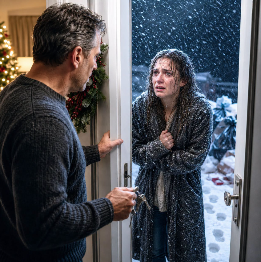 “DAD, PLEASE OPEN THE DOOR.” ON CHRISTMAS EVE, MY DAUGHTER ARRIVED WITH HER THREE-DAY-OLD BABY AFTER HER HUSBAND THREW THEM INTO THE SNOW