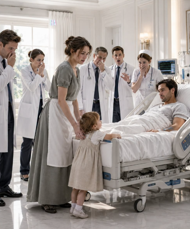 THE MAID’S THREE-YEAR-OLD DAUGHTER REFUSED TO LEAVE THE MAFIA BOSS’S HOSPITAL ROOM—THEN SHE WHISPERED “HE SMELLS WRONG,” AND EVERY DOCTOR IN THE ROOM TURNED PALE