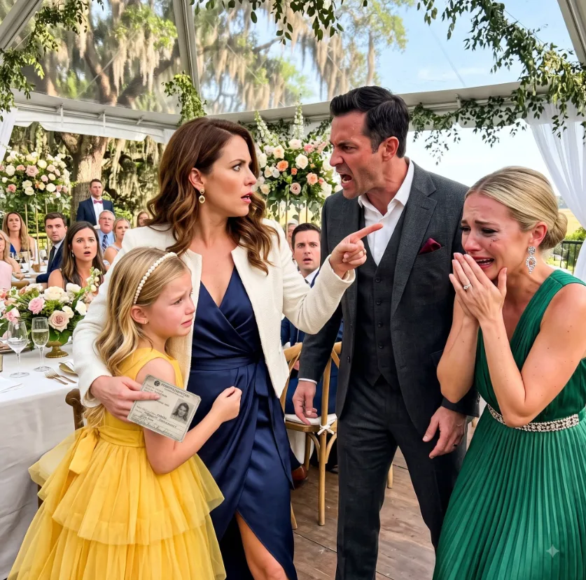FIVE YEARS AFTER OUR DIVORCE, MY EX HUSBAND MOCKED ME AT HIS BROTHER’S WEDDING WHILE HIS NEW PARTNER STOOD BESIDE HIM SMILING. I REFUSED TO GIVE THEM THE REACTION THEY WANTED UNTIL A LITTLE GIRL RAN ACROSS THE LAWN SHOUTING “MOMMY” AND THE OLD HOSPITAL PHOTOGRAPH IN HER HAND MADE VANESSA COLE TURN WHITE