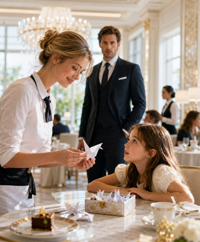 NO ONE COULD REACH THE BILLIONAIRE’S SILENT DAUGHTER—UNTIL A WAITRESS FOLDED ONE PAPER BIRD AND UNCOVERED THE SECRET THE LITTLE GIRL HAD BEEN HIDING FOR TWO YEARS