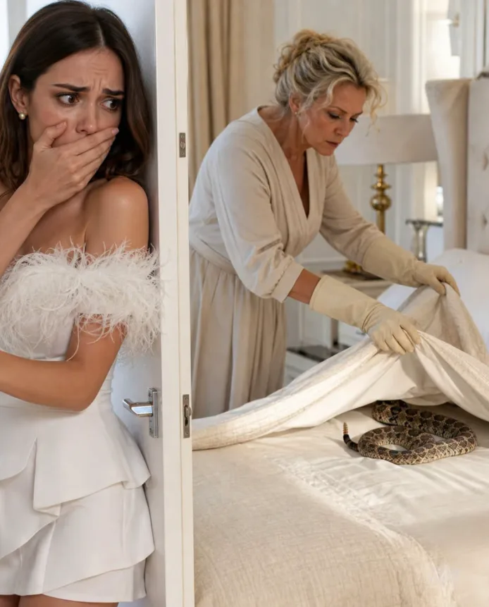 THE RATTLESNAKE WAS ALREADY UNDER MY PILLOW WHEN I HEARD MY MOTHER-IN-LAW WHISPER, “WHEN SHE’S GONE, YOU CAN FINALLY START YOUR REAL FAMILY.” THEN SHE SAID A WOMAN’S NAME I HAD NEVER HEARD BEFORE, AND BY SUNRISE I DISCOVERED MY HUSBAND HAD A SON, A SECOND PHONE, AND A PLAN THAT DEPENDED ON ME NEVER WAKING UP