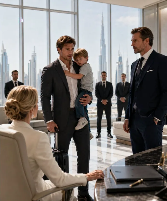 THE CEO SENT A SINGLE DAD TO DUBAI TO TAKE THE FALL, BUT A BILLIONAIRE TOOK ONE LOOK AT HIM AND ASKED IF SHE KNEW WHO SHE HAD JUST BETRAYED