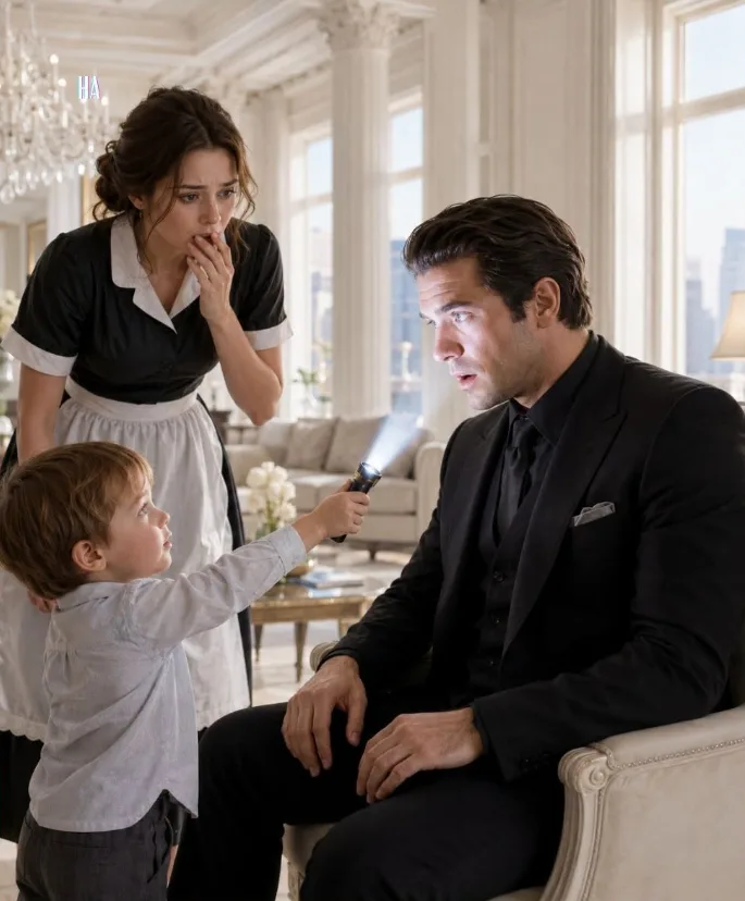 THE MAFIA BOSS HAD BEEN BLIND FOR FIVE YEARS UNTIL THE MAID’S TODDLER SHINED A FLASHLIGHT INTO HIS EYES AND ASKED WHY THEY WERE FOLLOWING THE LIGHT
