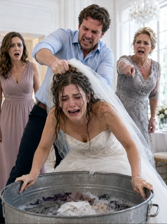 ON MY WEDDING NIGHT, MY MOTHER IN LAW THREW A BUCKET OF DIRTY UNDERWEAR AT MY FEET AND SAID, “YOU’RE THE WIFE NOW. WASH IT.” WHEN I REFUSED, MY HUSBAND HIT ME IN FRONT OF HER. I DIDN’T CRY. I PICKED UP MY SUITCASE, CALLED MY LAWYER, AND LEFT WITHOUT TELLING THEM WHO I REALLY WAS