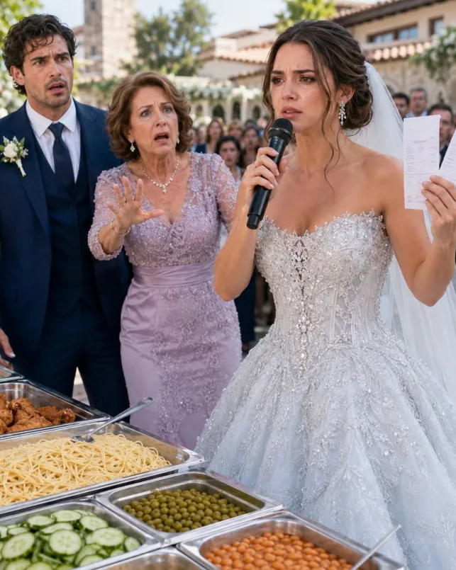 MY FUTURE MOTHER IN LAW SECRETLY DOWNGRADED MY WEDDING DINNER AND TOOK NEARLY $10,000 OF MY MONEY. SHE THOUGHT TWO HUNDRED GUESTS AND A WHITE DRESS WOULD KEEP ME QUIET. INSTEAD, I PICKED UP THE RECEIPTS, WALKED INTO THE BALLROOM, AND ASKED THE DJ FOR A MICROPHONE