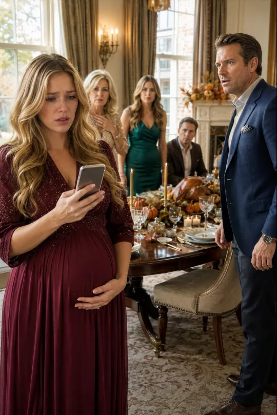 BILLIONAIRE FORGOT HIS PHONE ON THANKSGIVING, HIS SEVEN MONTH PREGNANT WIFE READ THE BOSTON FILE AND VANISHED BEFORE DESSERT