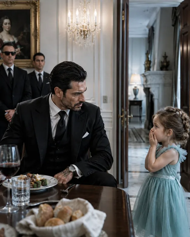 “MISTER… MAY I EAT WITH YOU?” THE MAID’S THREE YEAR OLD DAUGHTER ASKED THE MAFIA BOSS EVERYONE FEARED. NO ONE IN HIS MANSION DARED TAKE THE EMPTY CHAIR BESIDE HIM, BUT THE LITTLE GIRL DID. THEN SHE WHISPERED SOMETHING THAT MADE JULIAN HALE PUT DOWN HIS FORK AND REALIZE HER MOTHER HAD NOT COME INTO HIS HOUSE BY ACCIDENT