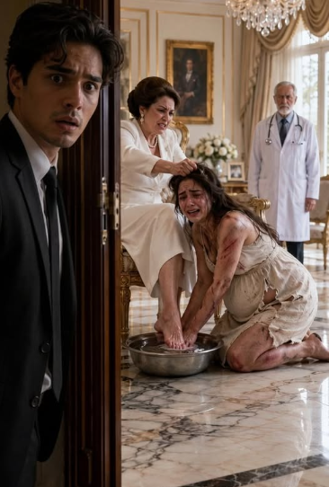AT 9 A.M., I FOUND MY 8-MONTH-PREGNANT WIFE ON HER KNEES WASHING MY MOTHER’S FEET—15 HOURS LATER, MY FAMILY’S EMPIRE BEGAN TO COLLAPSE