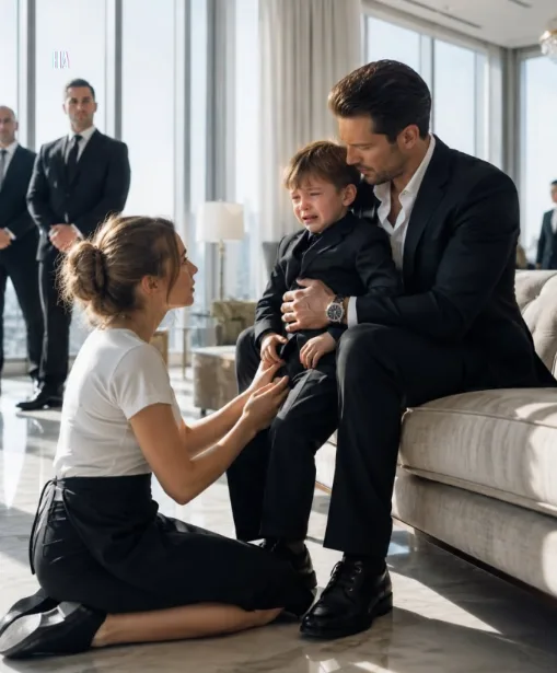 THE MAFIA BOSS’S SON HAD CRIED FOR SIX MONTHS UNTIL A BROKE WAITRESS WHISPERED THE ONE THING NO ONE DARED TO SAY-jdsadjf